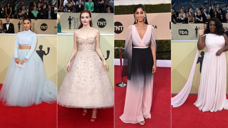 Illustration for article titled Millennial Pink's Not Dead On the SAG Awards Red Carpet